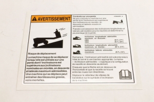 Genie Lift Part # 218555GT - DECAL,WARNING,RUNAWAY MACHINE, EA