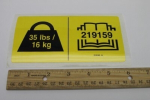 Genie Lift Part # 219160GT - DECAL,DANGER,TIPOVR,O.P.STRUCT, EA