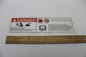 Genie Lift Part # 237601GT - DECAL DANGER BATTERY SAFETY, EA