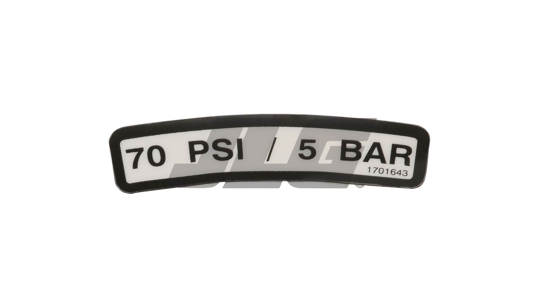 JLG Part # 1701643 | DECAL, TIRE PRESSURE, EA