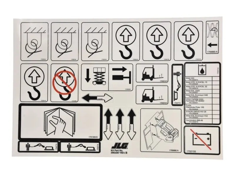 JLG Part # 2902267 | KIT,DECAL MASTER (ES), EA