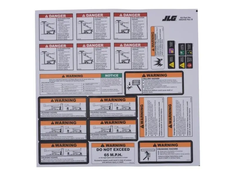 JLG Part # 2902430 | KIT,DECAL (DOM), EA