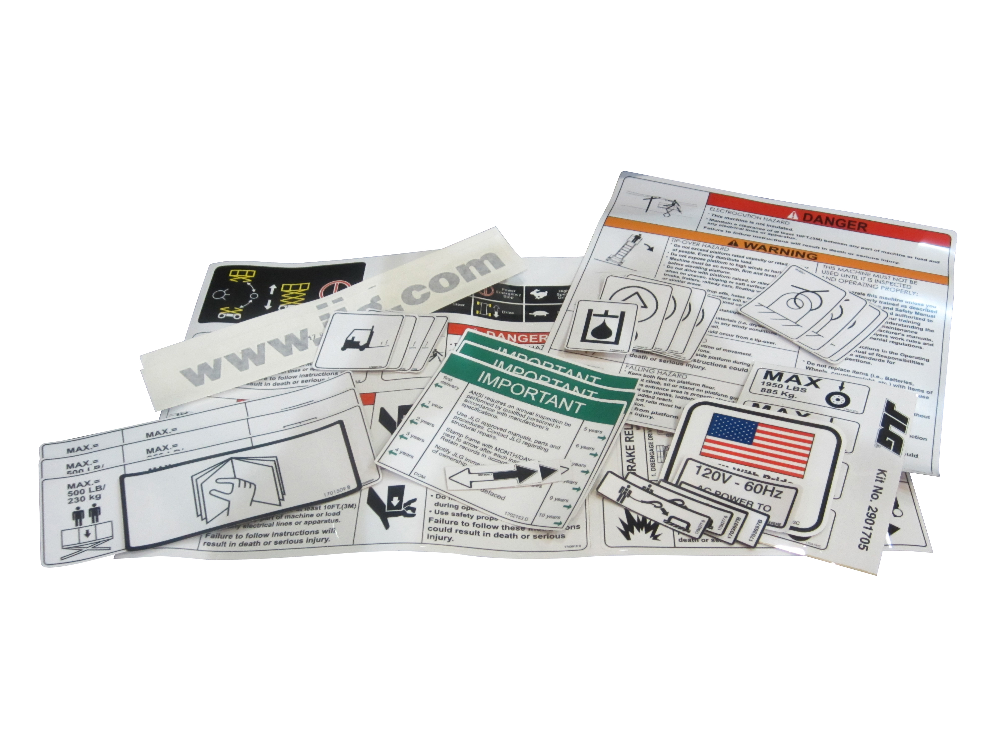 JLG Part # 2910753 | DECALS (DOM/CSA),2632E2, EA
