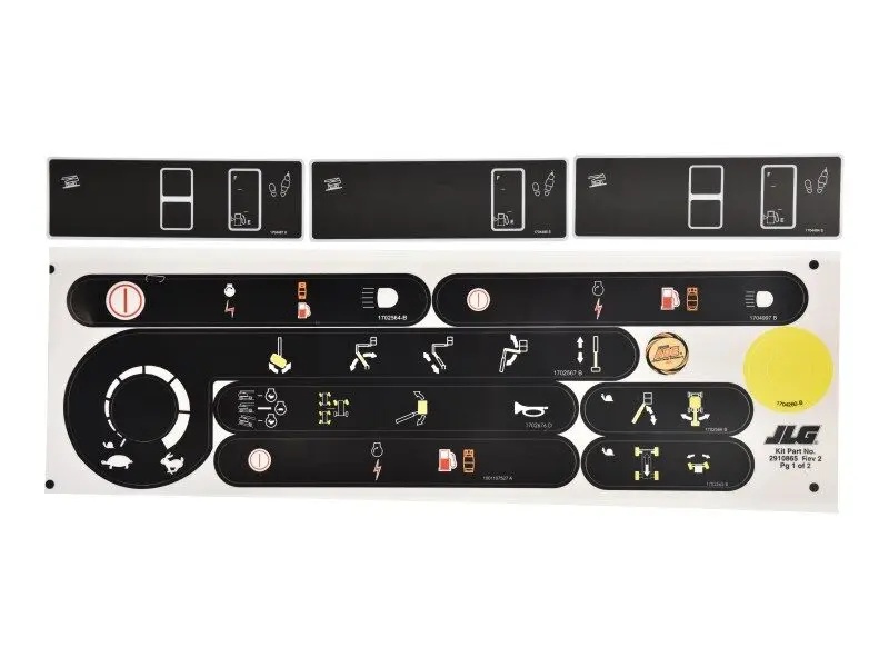 JLG Part # 2910865 | KIT,PLATFORM CONSOLE DECAL, EA