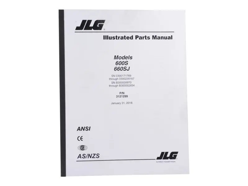JLG Part # 3121299 | 600S GBL PTS, EA