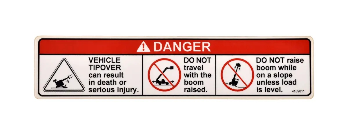 JLG Part # 4109011 | DECAL TIP HAZARD, EA