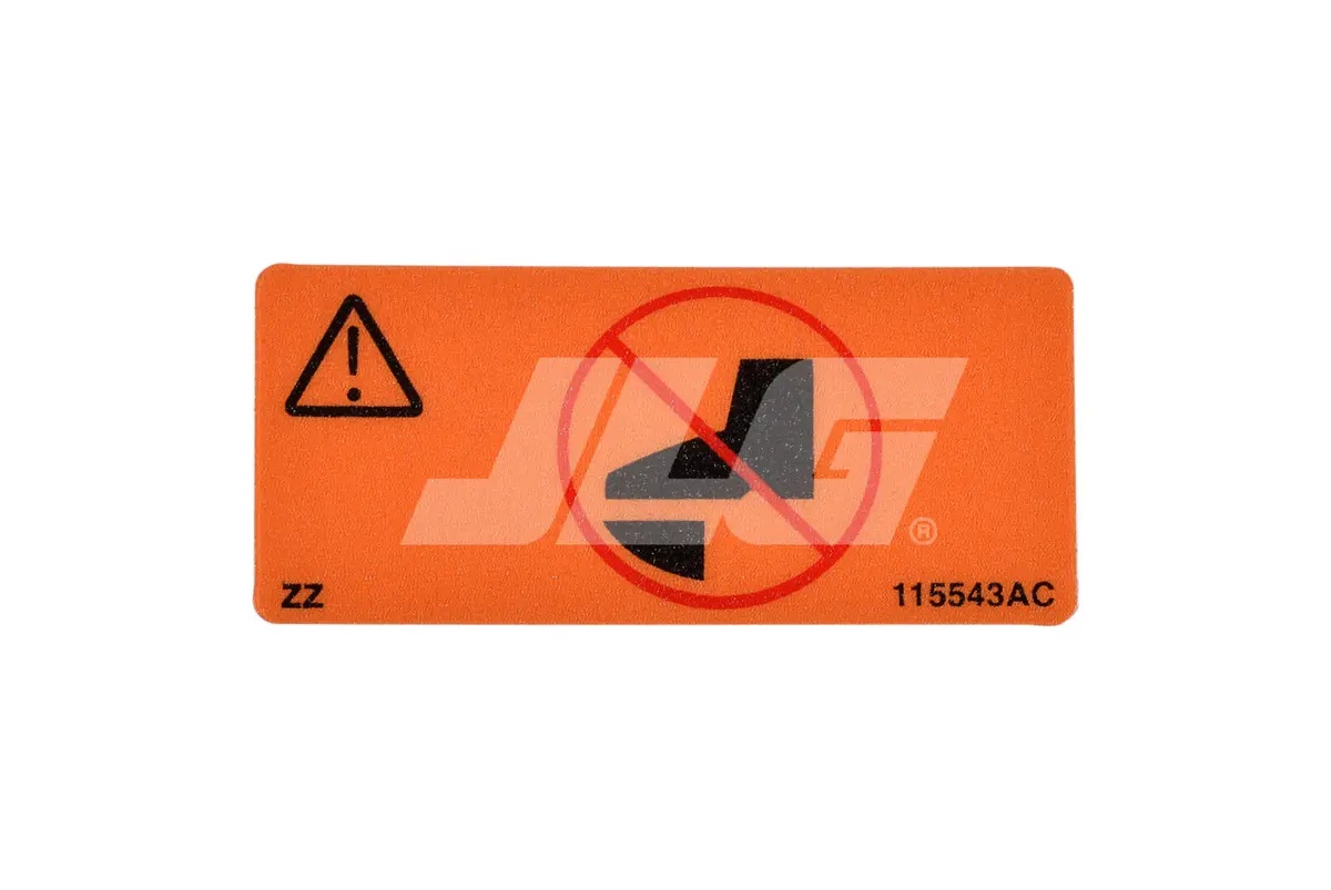 JLG Part # SJ115543 | SJ-NO STEP LABEL, EA