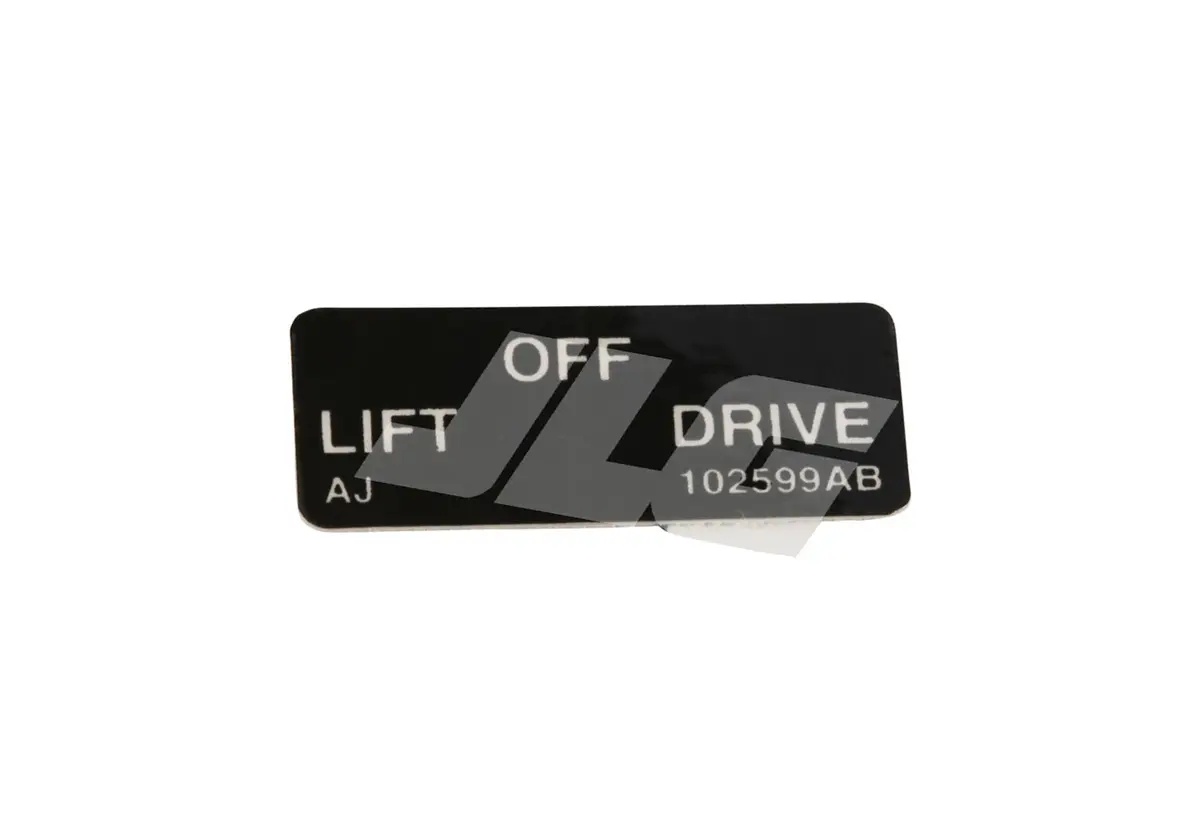 JLG Part # SJ102599 | SJ-LIFT/DRIVE LABEL, EA