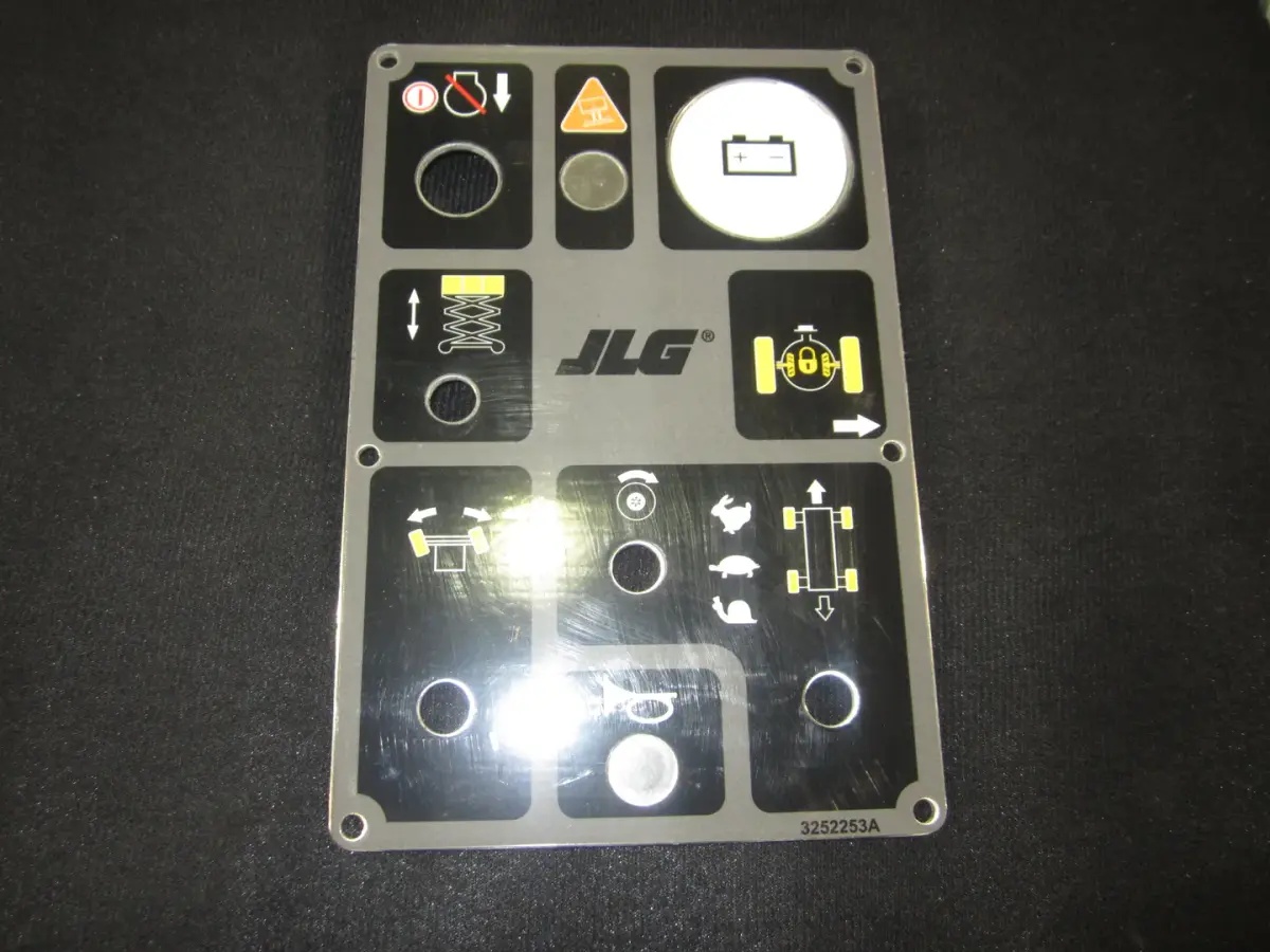 JLG Part # 3252253 | NAMEPLATE, (STD CONT BX LID), EA