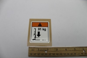 Genie Lift Part # 97514GT - DECAL,WARNING, MAX CAP 91KG, EA