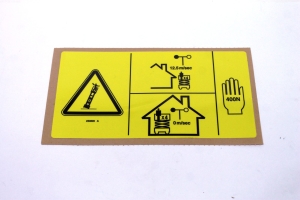 Genie Lift Part # 230805GT - DECAL,DANGER,MAN FRC, GS2669, EA