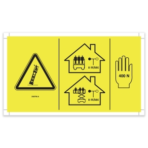 Genie Lift Part # 230756GT - DECAL,SYM,MAN FORCE,GS-4047,CE, EA