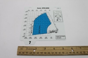 Genie Lift Part # 215631GT - LOAD CHART, GTH-1056, 7-8, EA