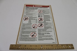 Genie Lift Part # 114389FRGT - DECAL,DANGER,GENERAL SAFETY, EA