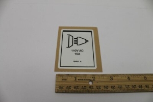 Genie Lift Part # 124221GT - DECAL,INPUT POWER,110VAC, EA