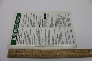 Genie Lift Part # 1257190GT - DECAL, OP INST, PLAT, GS46, AUS, EA