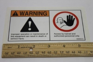 Genie Lift Part # 1263543GT - DECAL, WARNING, IMPROPER OPERATION, EA