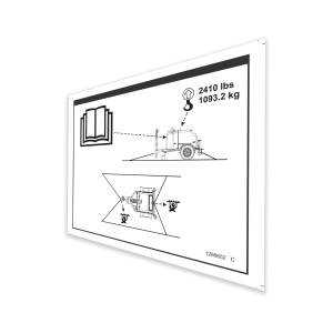 Genie Lift Part # 1266652GT - DECAL, LABEL VMAST-TIE DOWN, EA