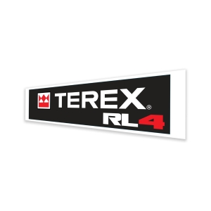 Genie Lift Part # 1266654GT - DECAL, COSMETIC TEREX-RL4, REAR DOOR, EA