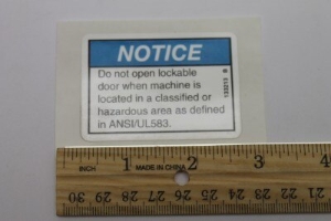 Genie Lift Part # 133213GT - DECAL,NOTICE-DO NOT OPEN DOOR, EA