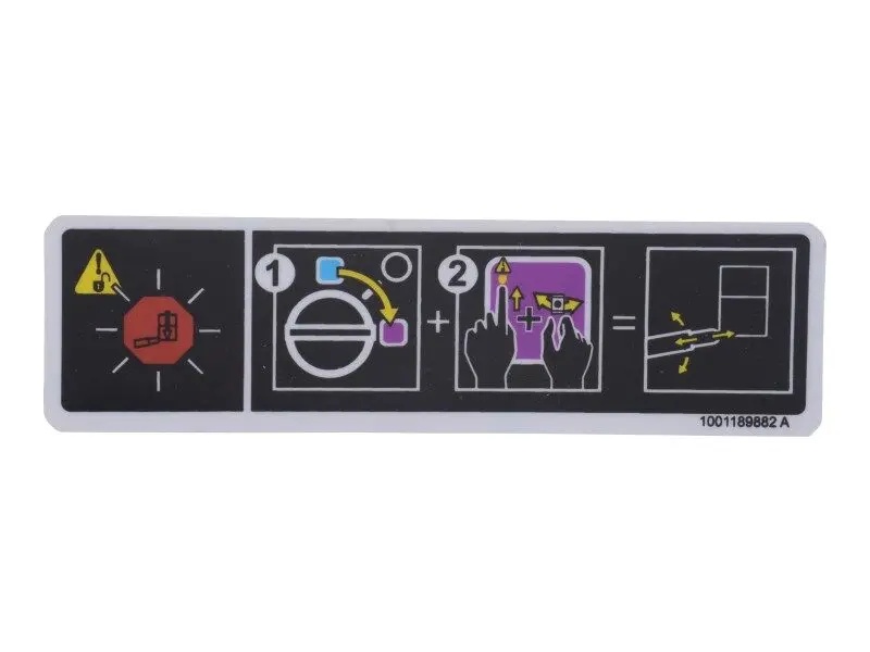 JLG Part # 1001189882 | DECAL,MSSO OPERATION, EA