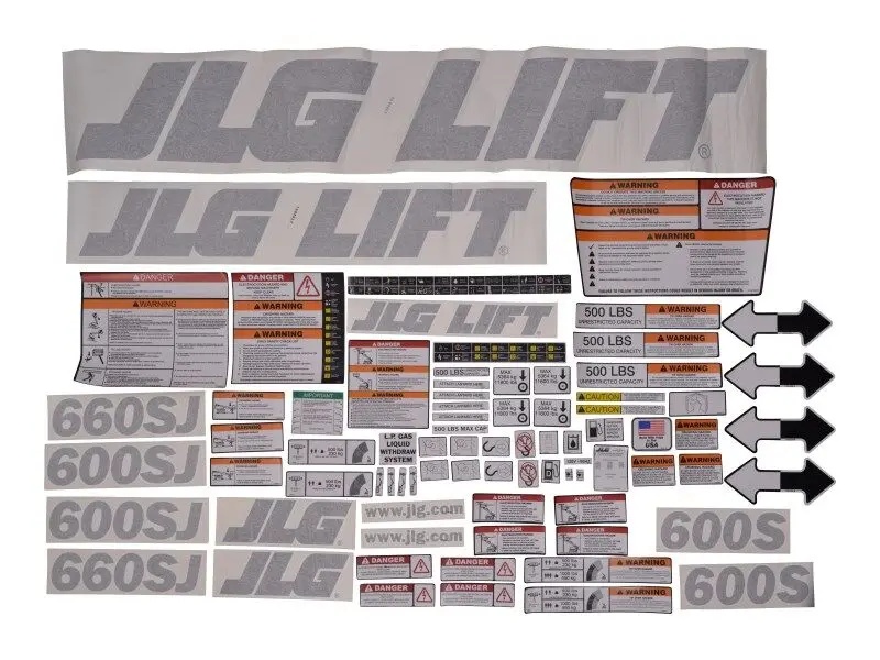 JLG Part # 1001193633 | KIT(SERVICE),MACHINE DECAL, EA