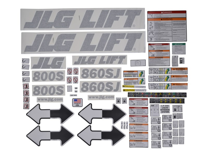 JLG Part # 1001193639 | KIT(SERVICE),MACHINE DECAL, EA