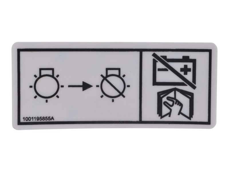 JLG Part # 1001195855 | DECAL,BATTERY DISCONNECT, EA