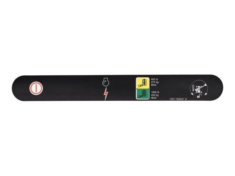 JLG Part # 1001195947 | DECAL,STOP & AUX POWER, EA
