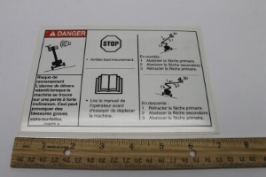 Genie Lift Part # 114397FRGT - DECAL,DANGER,TILT ALARM, EA