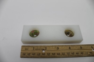 Genie Lift Part # 1262353GT - WEAR PAD, 5 X 1.5 X .72 W/NUTS, EA