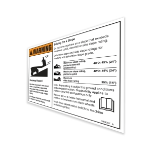 Genie Lift Part # 1269257GT - DECAL, WORD, SLOPE, RATING, Z60E, EA