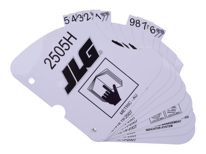 JLG Part # 1001152000 | LOAD,CHART, 2505H BOOKLET, EA