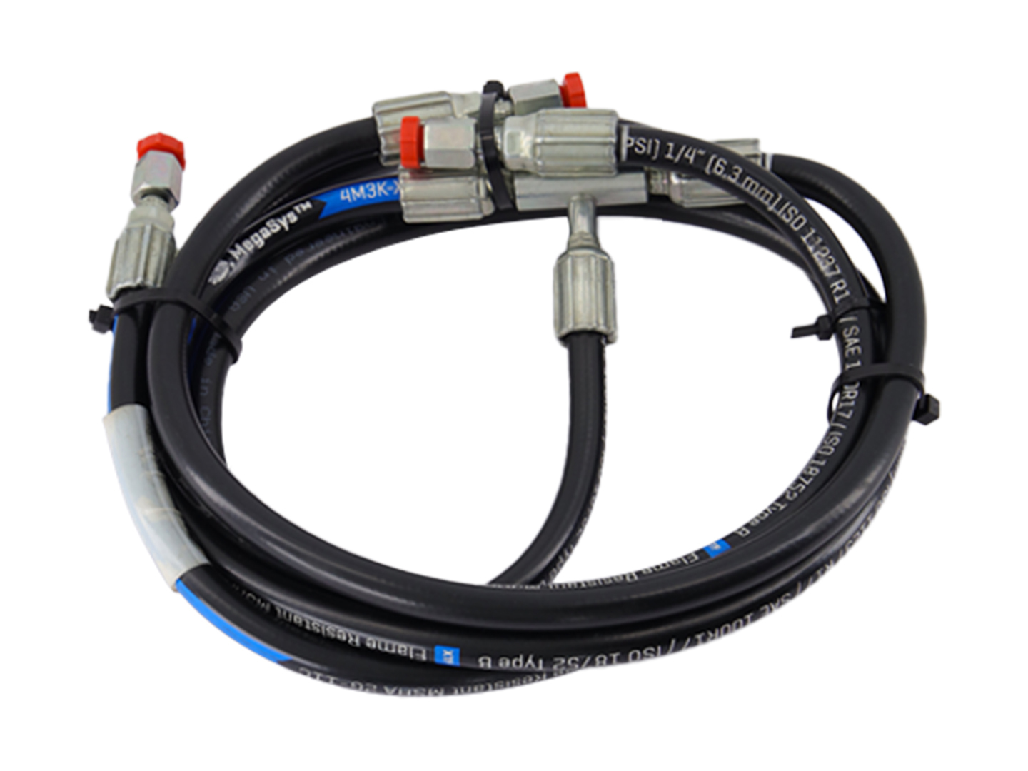 JLG Part # 1001198340 | HOSE ASSY,6.3 ORFS ST/ST/ST, EA