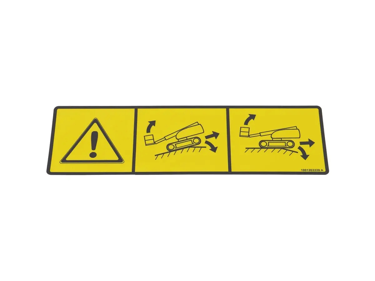 JLG Part # 1001202228 | DECAL,MACHINE MOTION HAZARD, EA