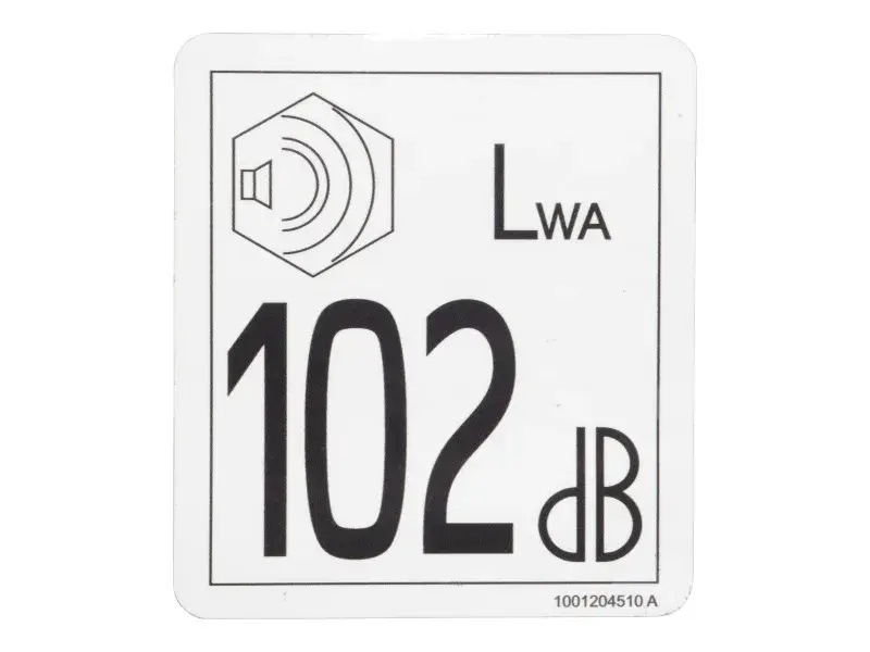 JLG Part # 1001204510 | DECAL,SOUND POWER LEVEL, EA