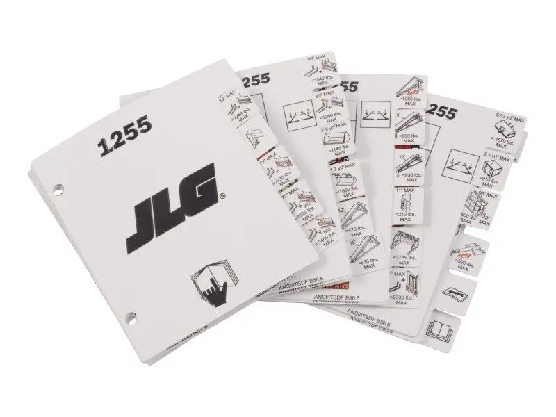 JLG Part # 1001211153 | LOAD,BOOKLET 1255,ANSI, EA