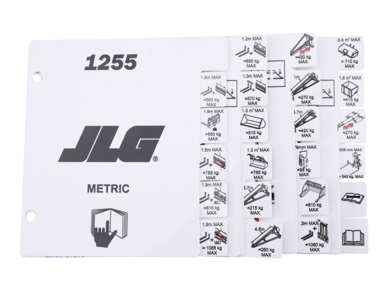 JLG Part # 1001212226 | LOAD,BOOKLET 1255, EA