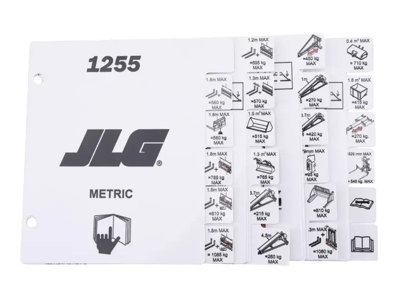 JLG Part # 1001212226 | LOAD,BOOKLET 1255, EA