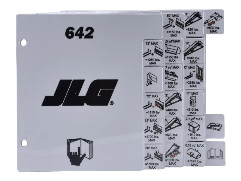 JLG Part # 1001212421 | LOAD,BOOKLET 642 NOR, EA