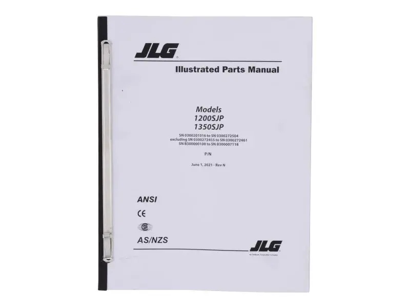 JLG Part # 3121738 | MNL, 1200/1350SJP GBL PARTS, EA