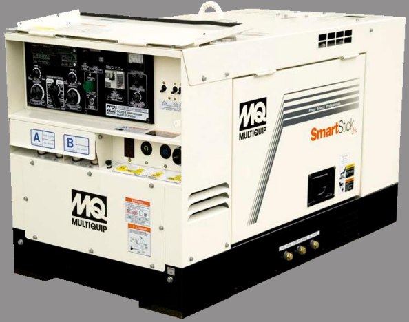 Multiquip DLW400ESA4 - Diesel Welder, 400 amp, 14kW, 120/240V, T4F Kubota Engine.