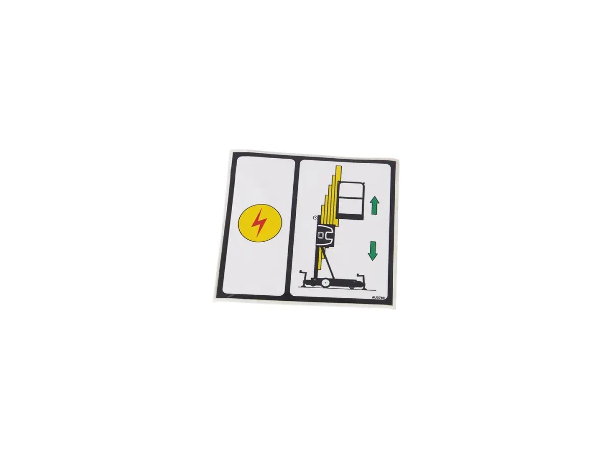 JLG Part # AU0789 | DECAL, UPPER CONTROLS, EA