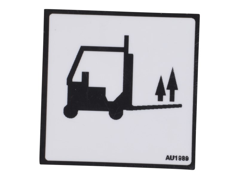 JLG Part # AU1989 | DECAL,FORK INSERT, EA