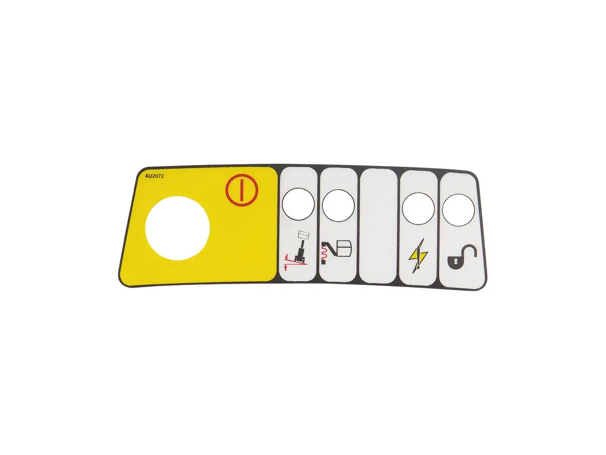 JLG Part # AU2072 | DECAL, INDICATOR AND EMERGENCY, EA