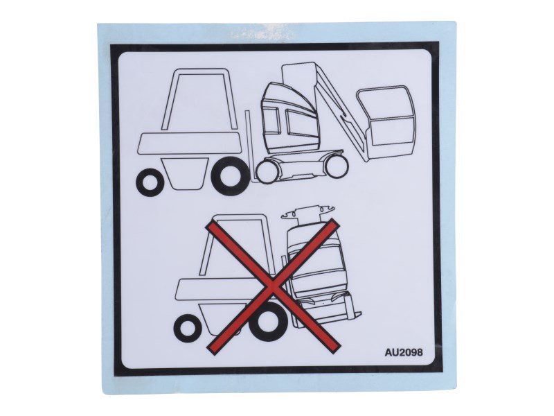 JLG Part # AU2098 | DECAL, INSERT FORKS, EA