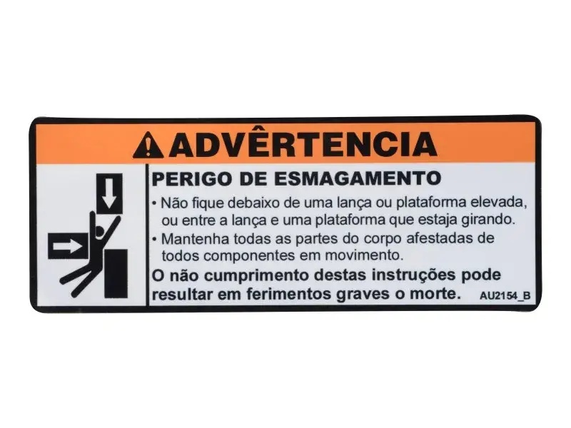 JLG Part # AU2154 | DECAL,CRUSHING HAZARD, EA