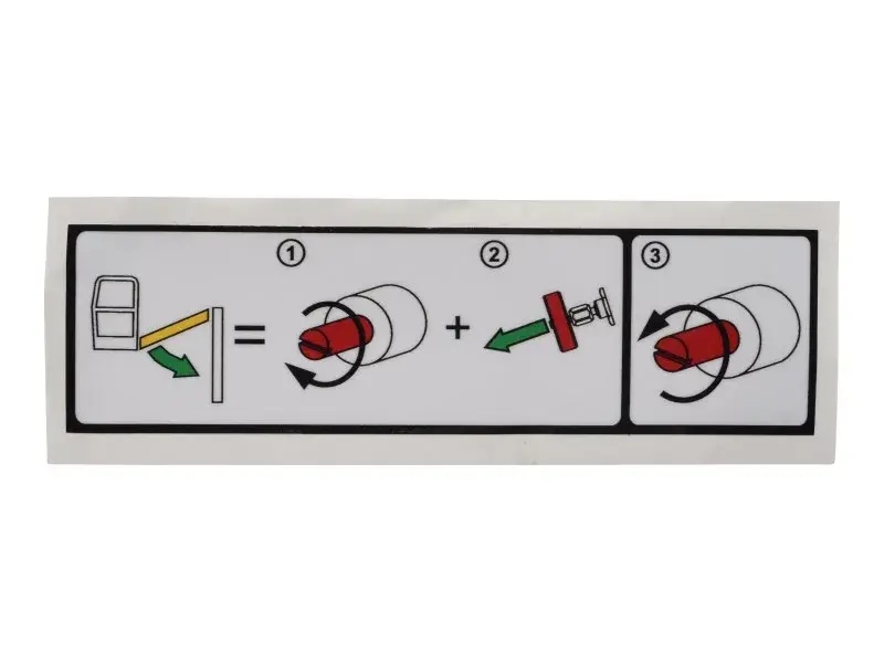 JLG Part # AU2191 | DECAL,JIB MANUAL DESCENT, EA