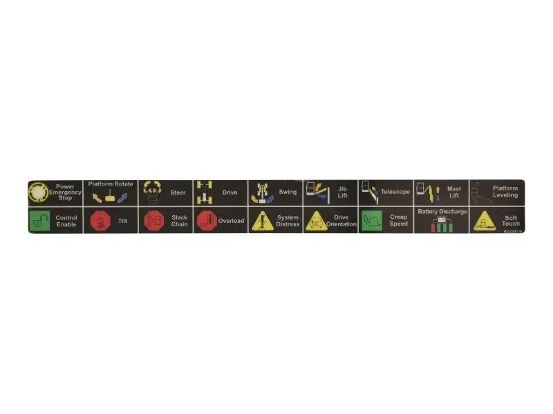 JLG Part # AU2201 | DECAL,LEGEND PLF, EA