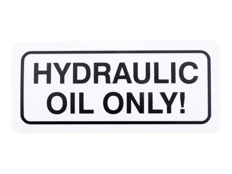 JLG Part # GN3-1257-1 | GN-DECAL, HYDRAULIC OIL ONLY, EA